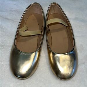 Gold Kids Ballet Flats